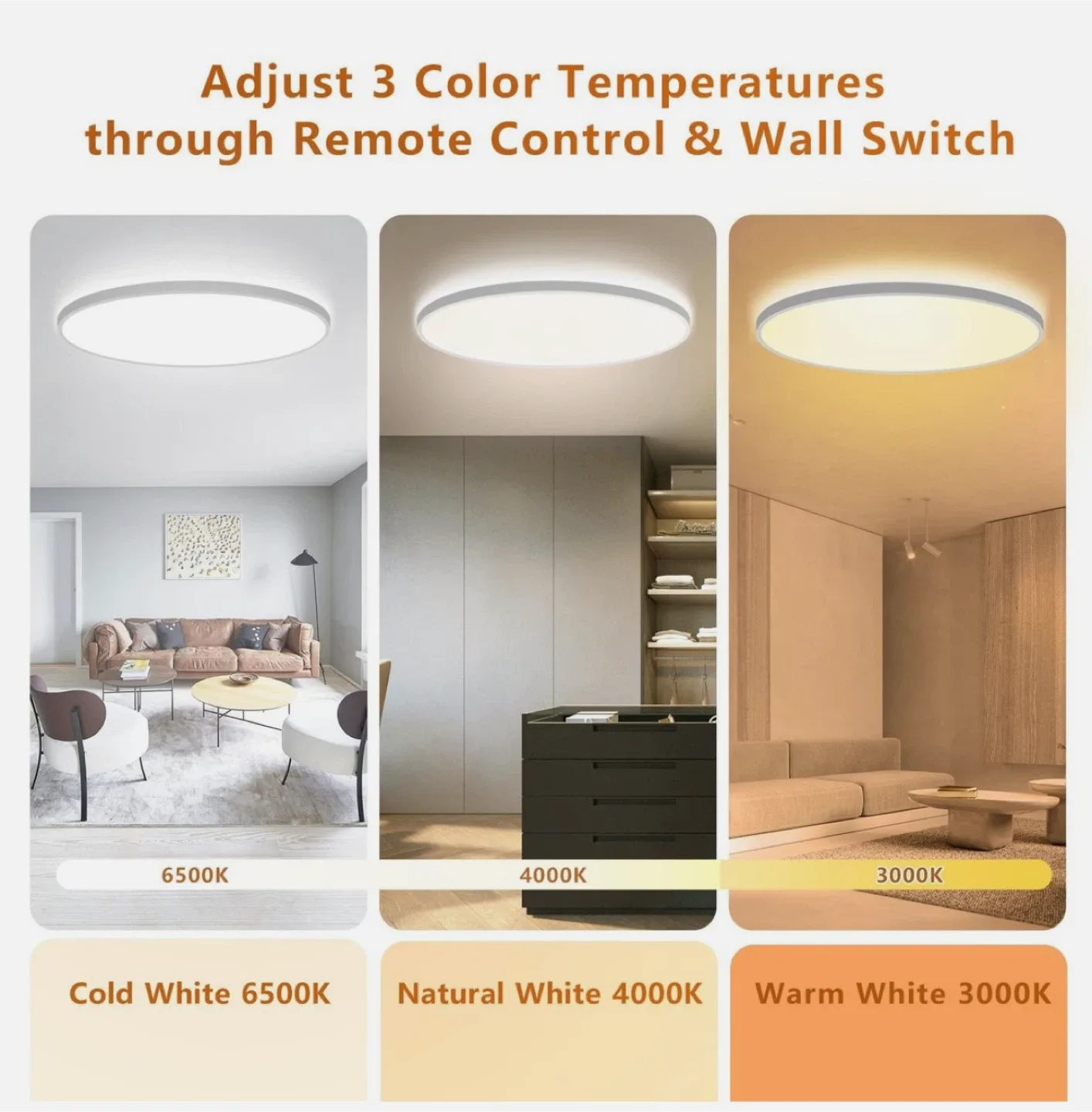 LITREN 12 inch Dimmable LED Ceiling Light image indicator(4)