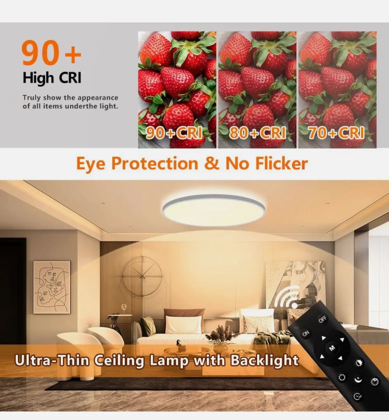 LITREN 12 inch Dimmable LED Ceiling Light image indicator(6)