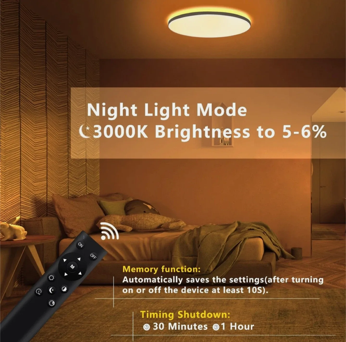 LITREN 12 inch Dimmable LED Ceiling Light image indicator(3)