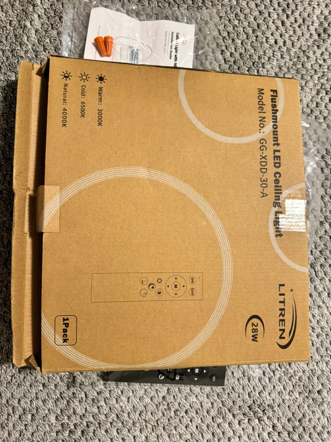 LITREN 12 inch Dimmable LED Ceiling Light image indicator(9)