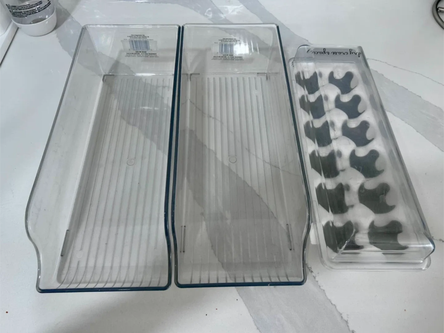 Clear Plastic Fridge Storage Bins