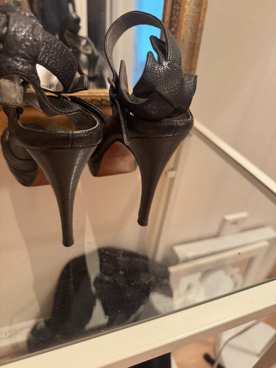 Guess Black  Leather High Heel Sandals - photo 3