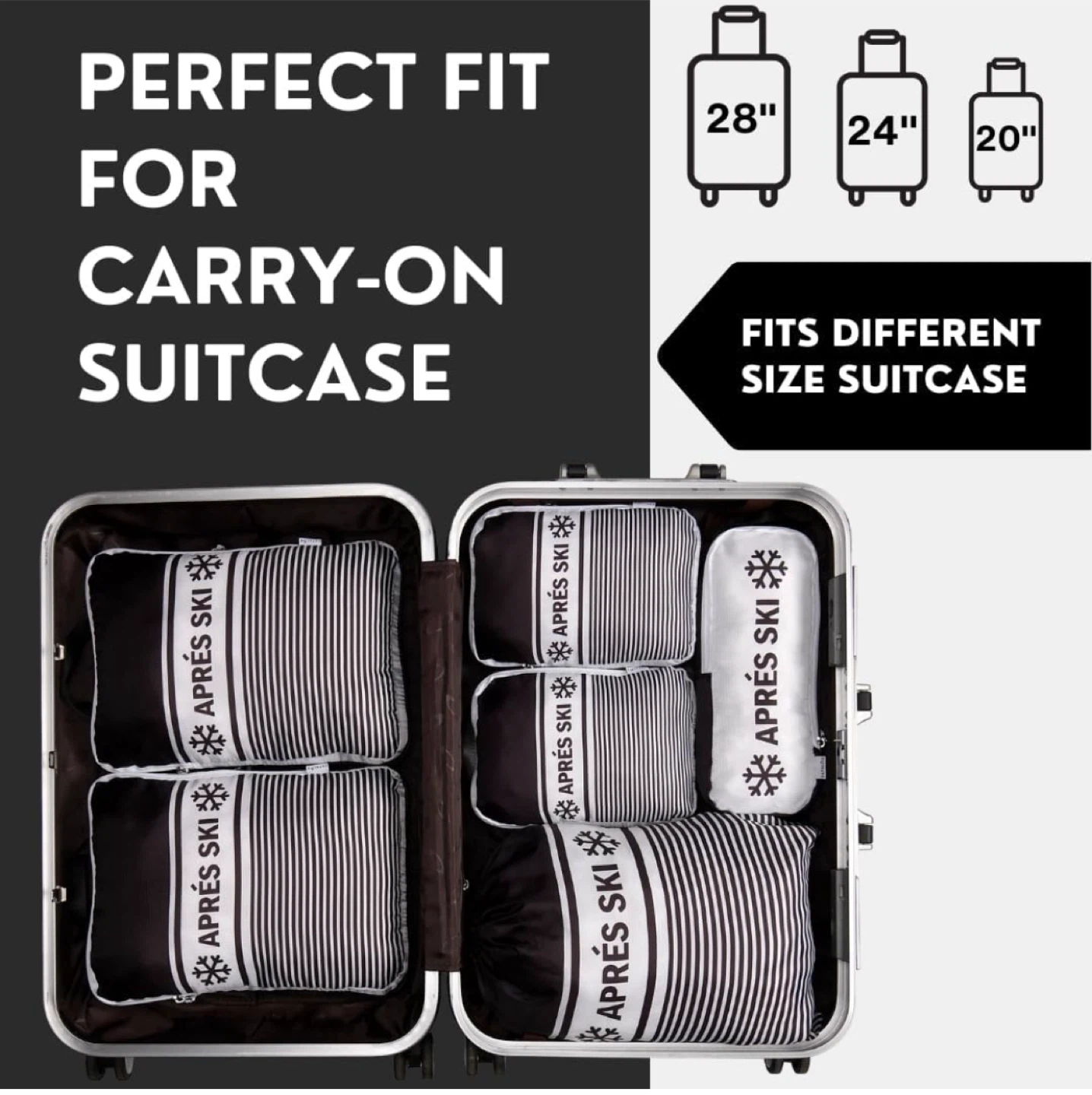 Apres Ski Packing Cubes 6-Piece Set - Christmas Gift - photo 2
