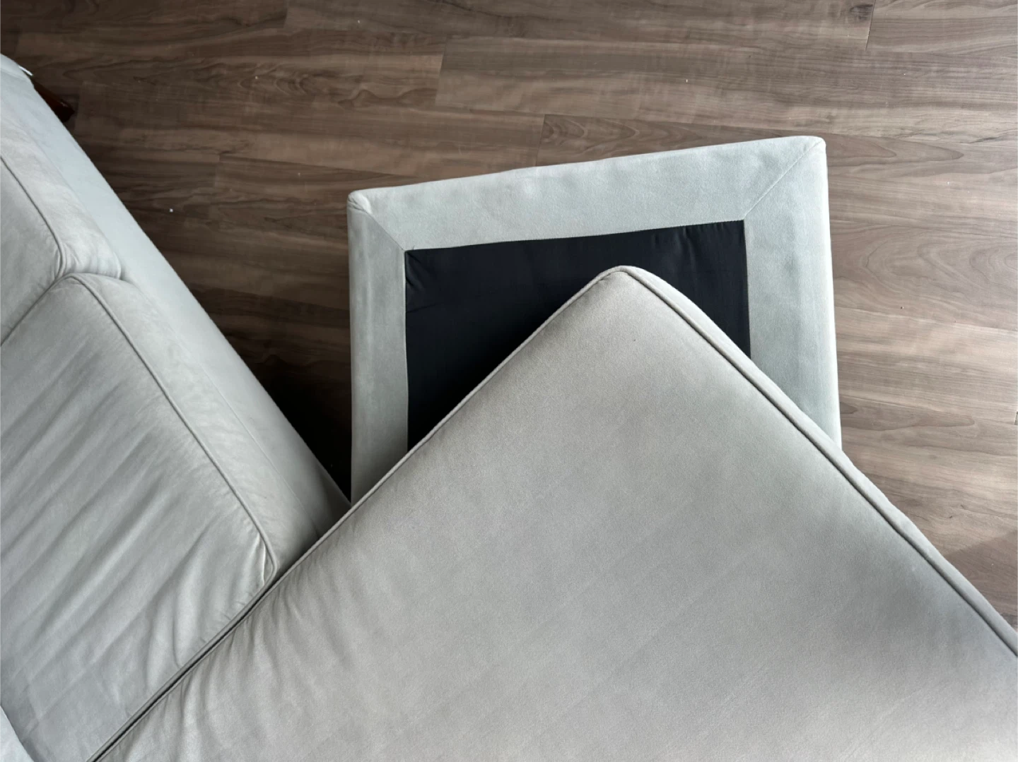 West Elm Dove Gray Sofa with reversible chaise - photo 3
