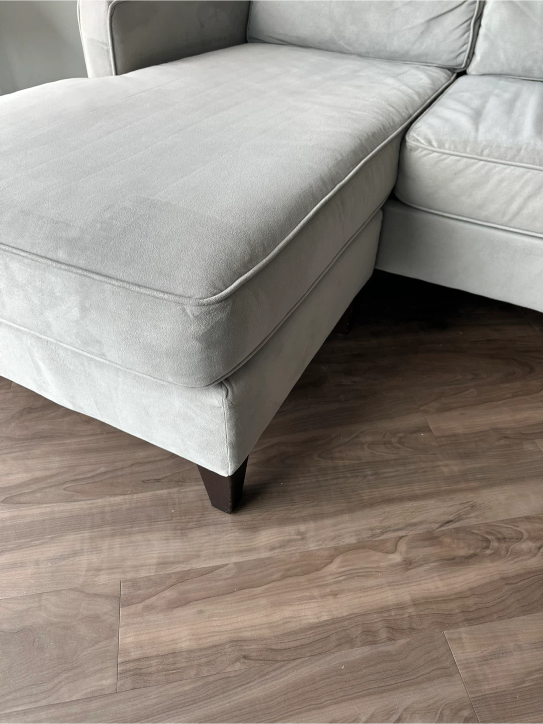West Elm Dove Gray Sofa with reversible chaise - photo 4