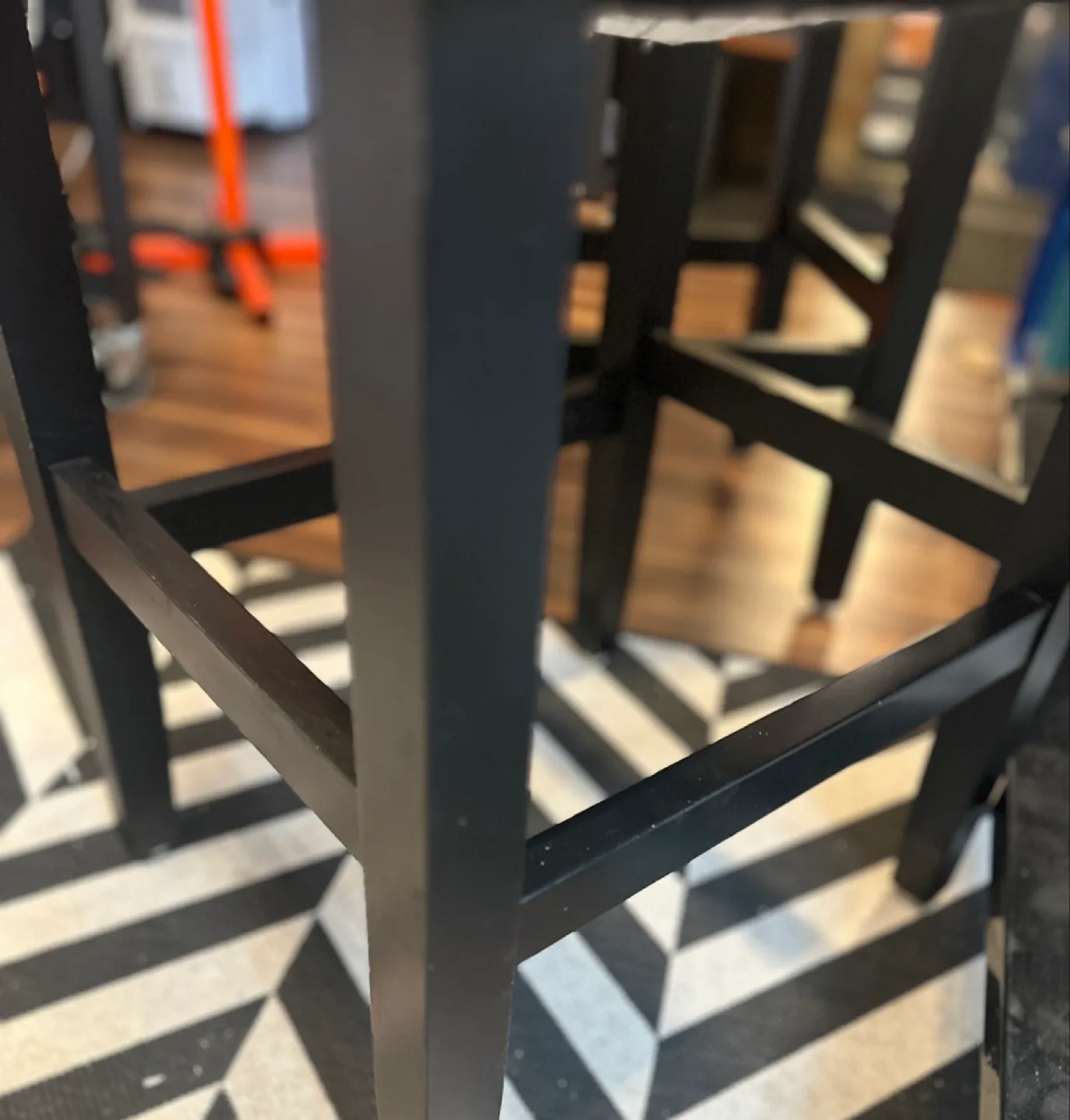 Brown Leather counter Stools - Set of 2 image indicator(4)