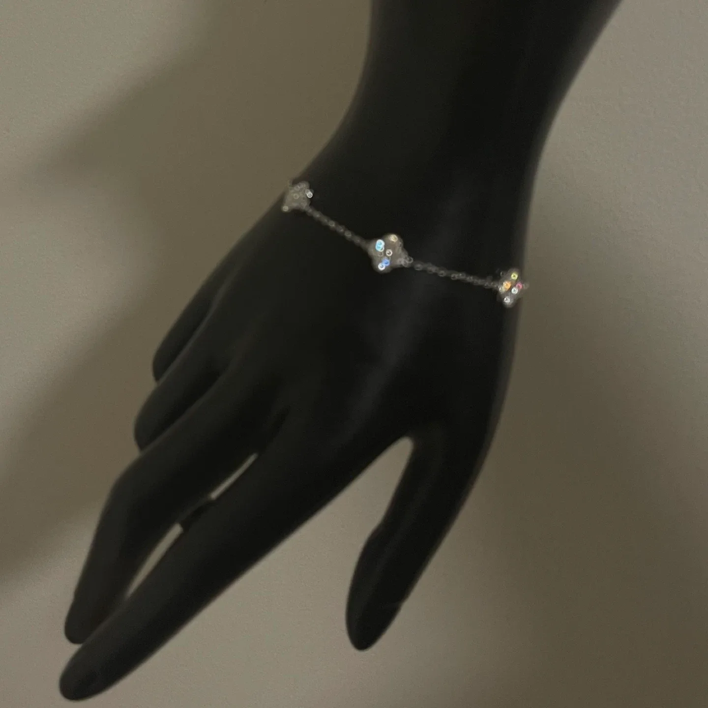 Alhambra Sterling Silver Moissanite Clover Motif Bracelet image indicator(2)