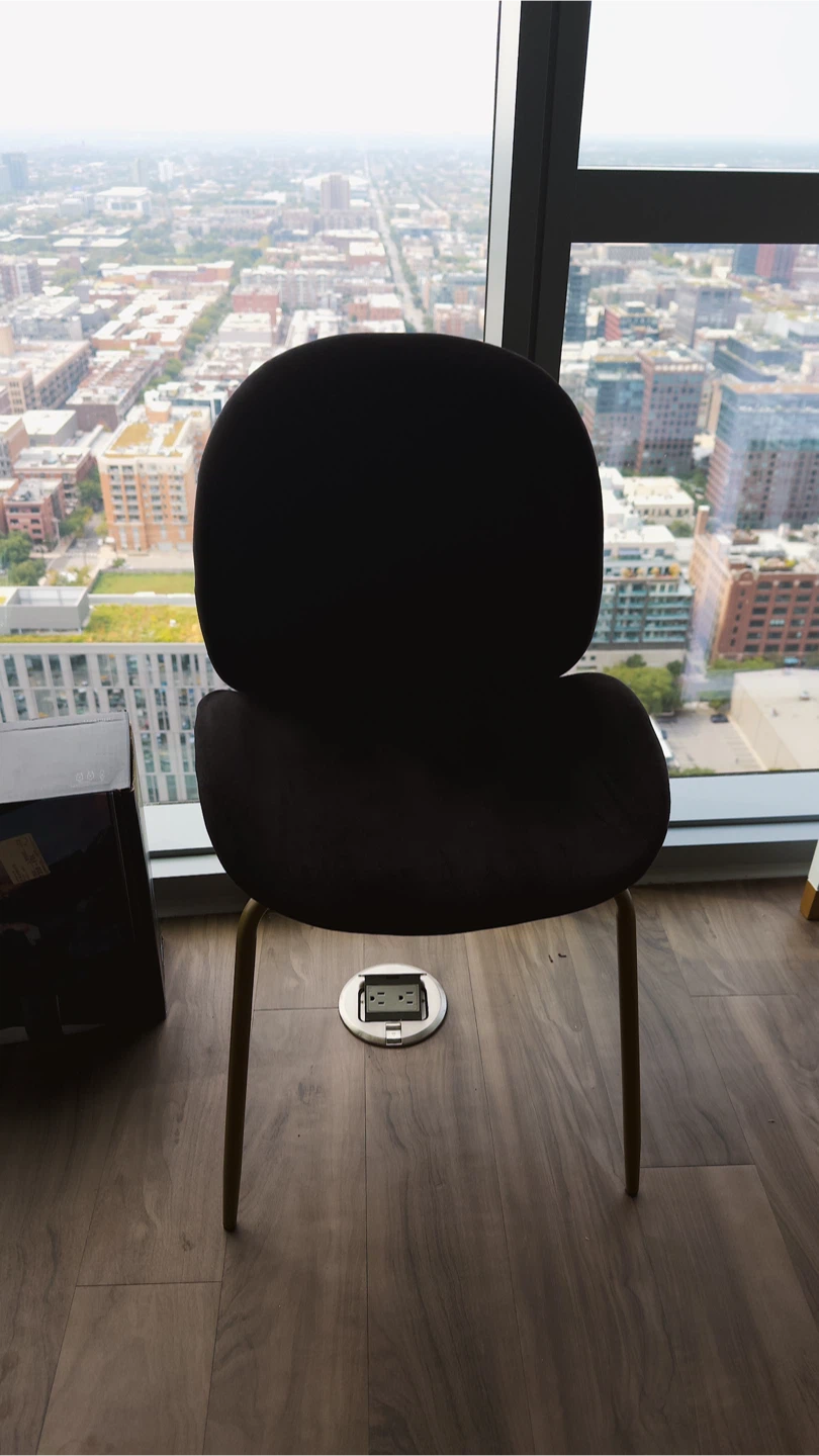 CosmoLiving Astor Velvet Chair - Black - photo 2