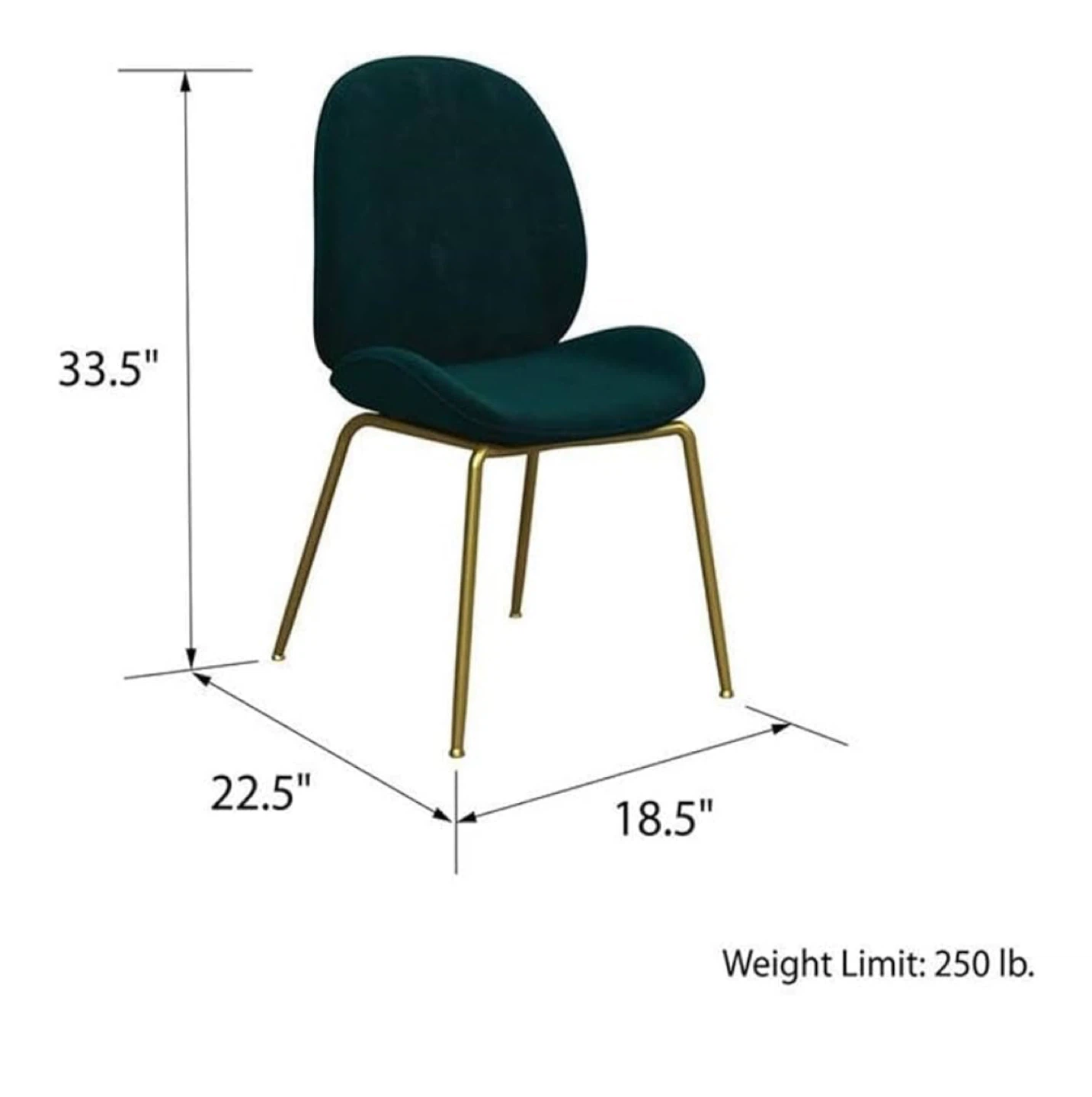 CosmoLiving Astor Velvet Chair - Black - photo 4