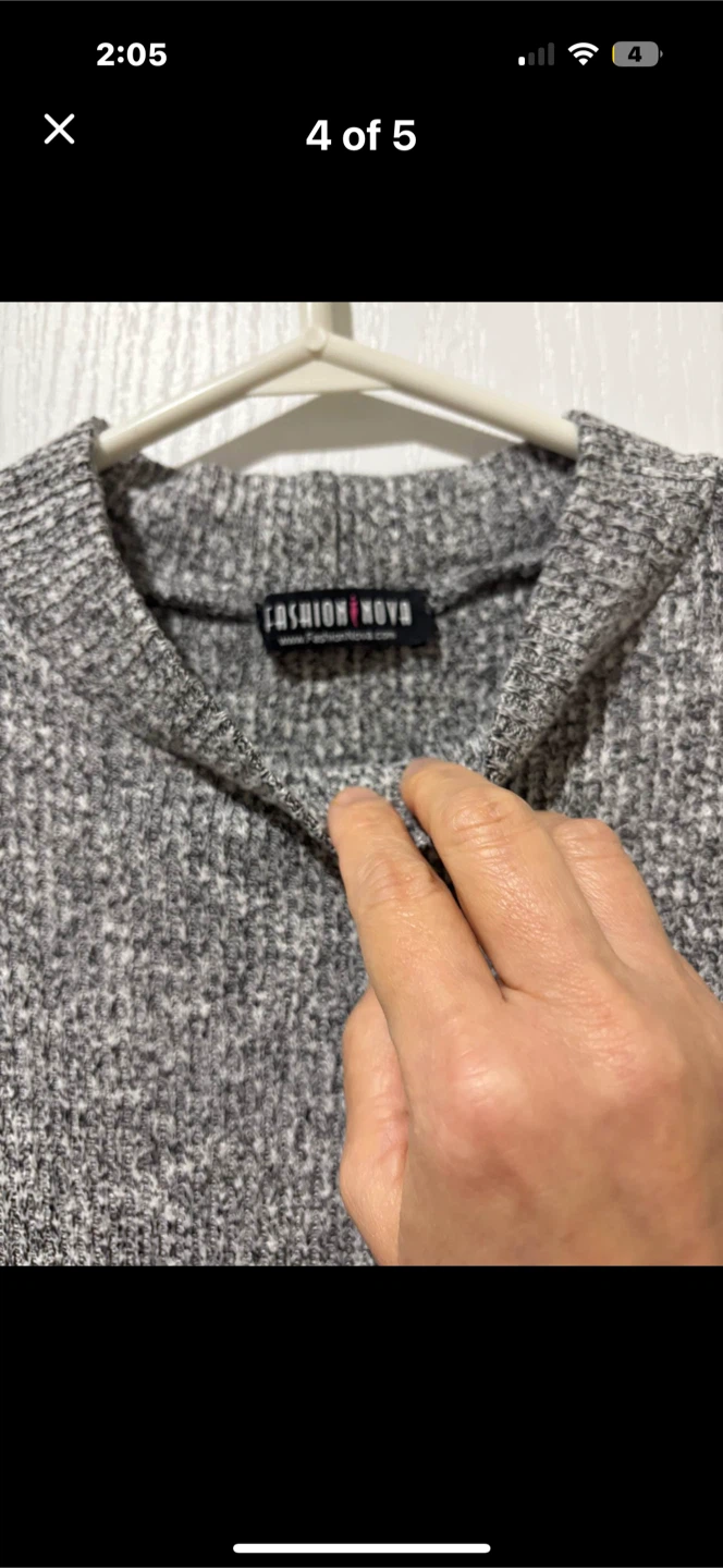 Fashion Nova Grey Long Sleeve Dress - photo 3