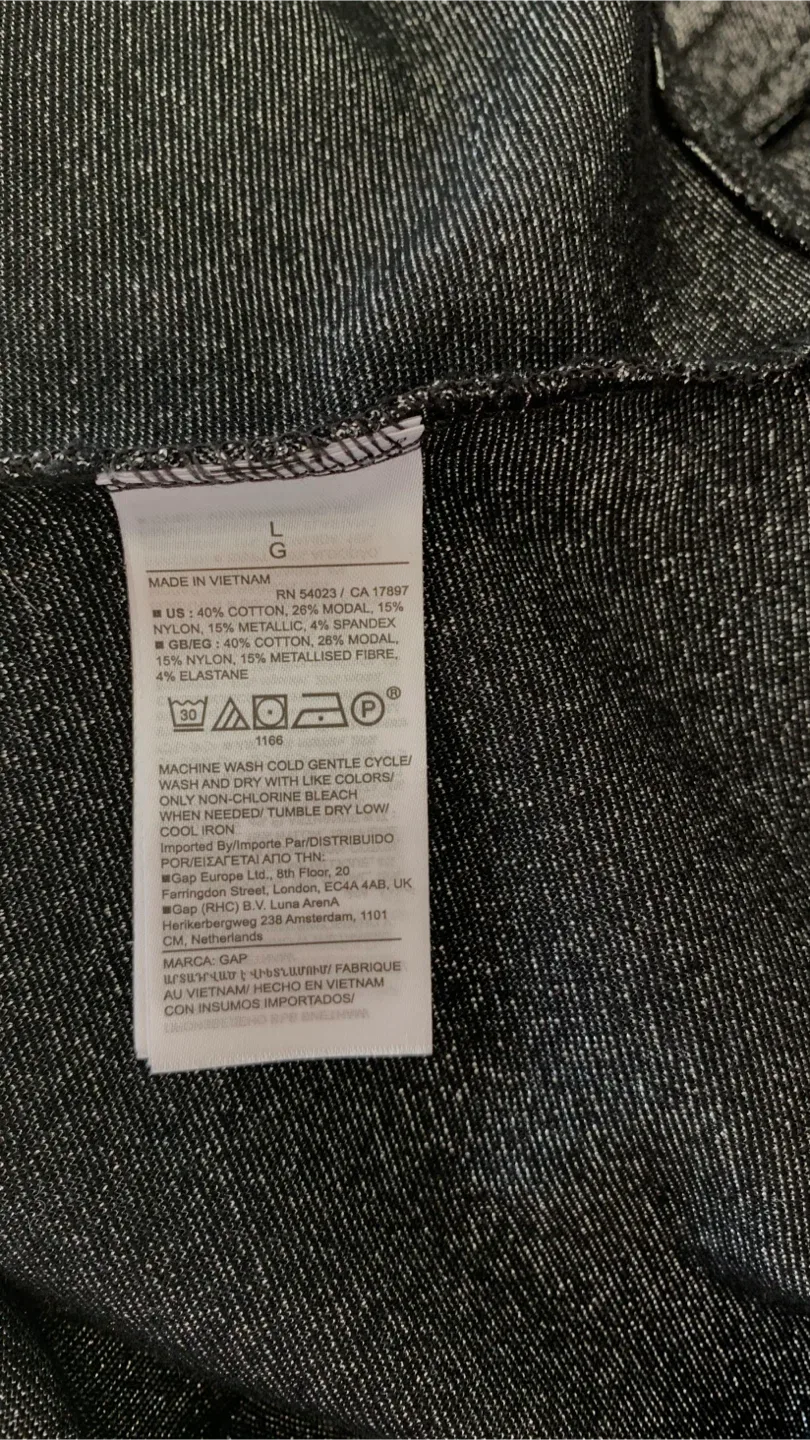 New GAP Graphite Grey Sleeveless Dress - Size Large image indicator(7)