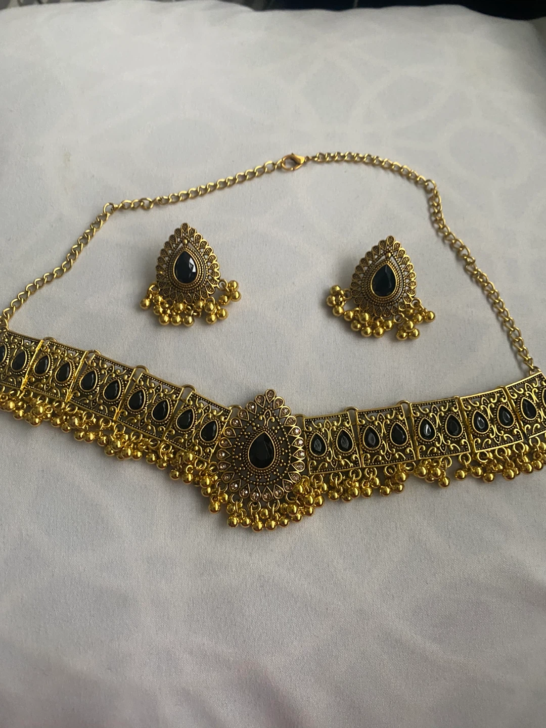 Gold Tone Necklace & Earring Set - photo 5