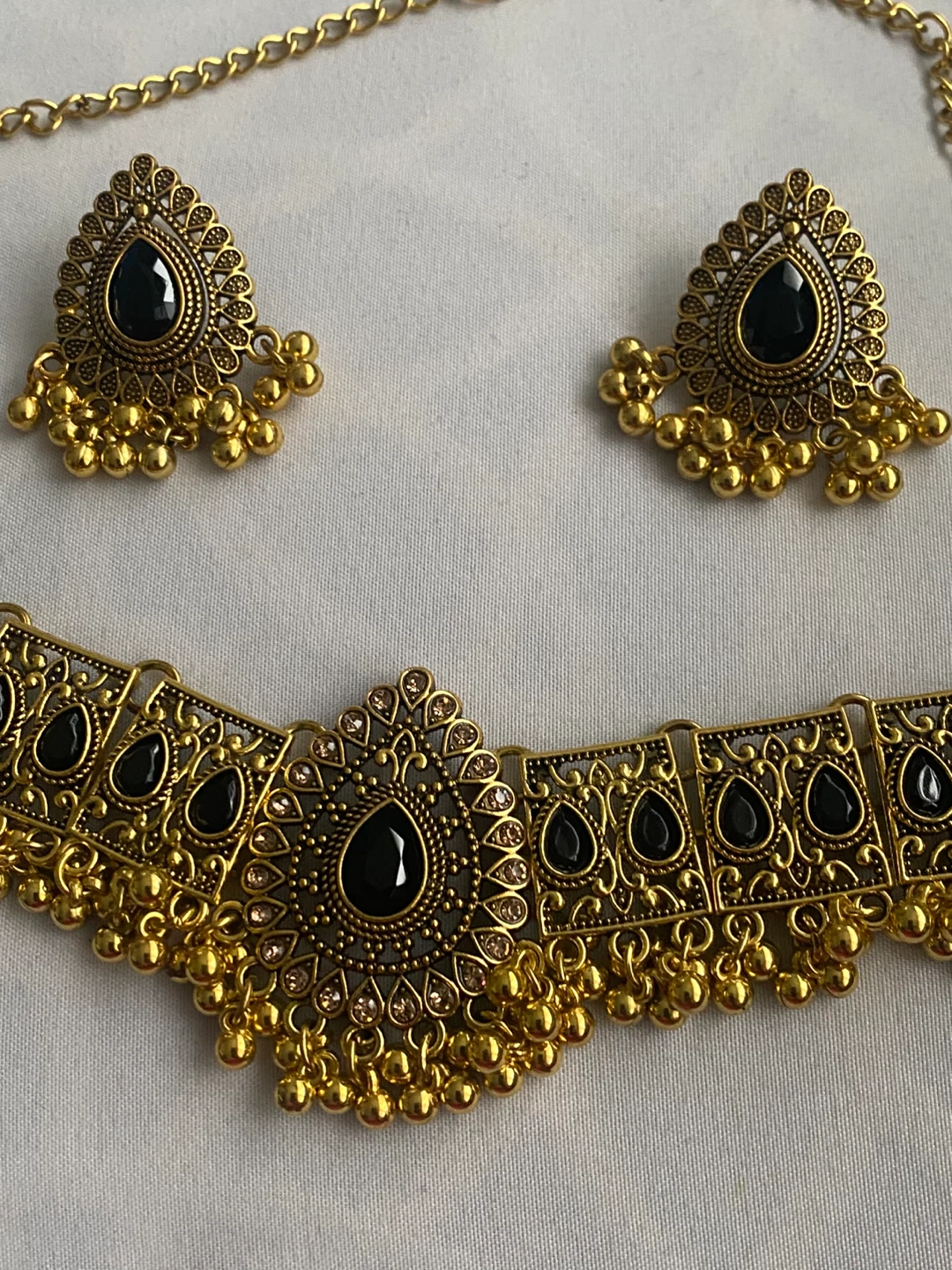 Gold Tone Necklace & Earring Set - photo 3
