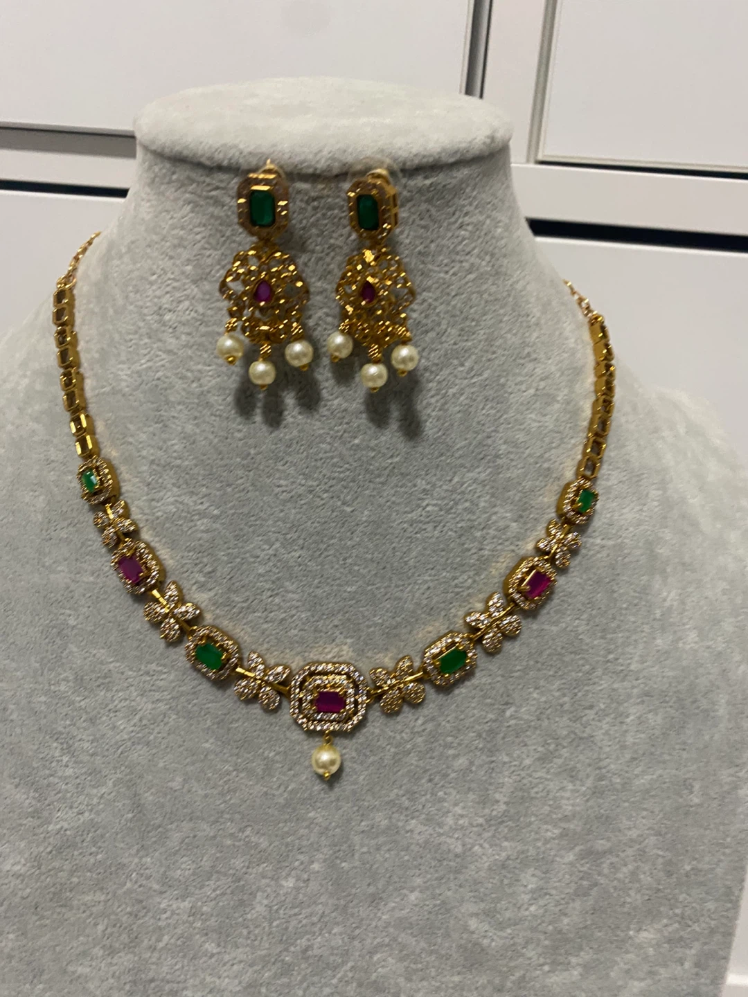 Gold Necklace & Earring Set - photo 3