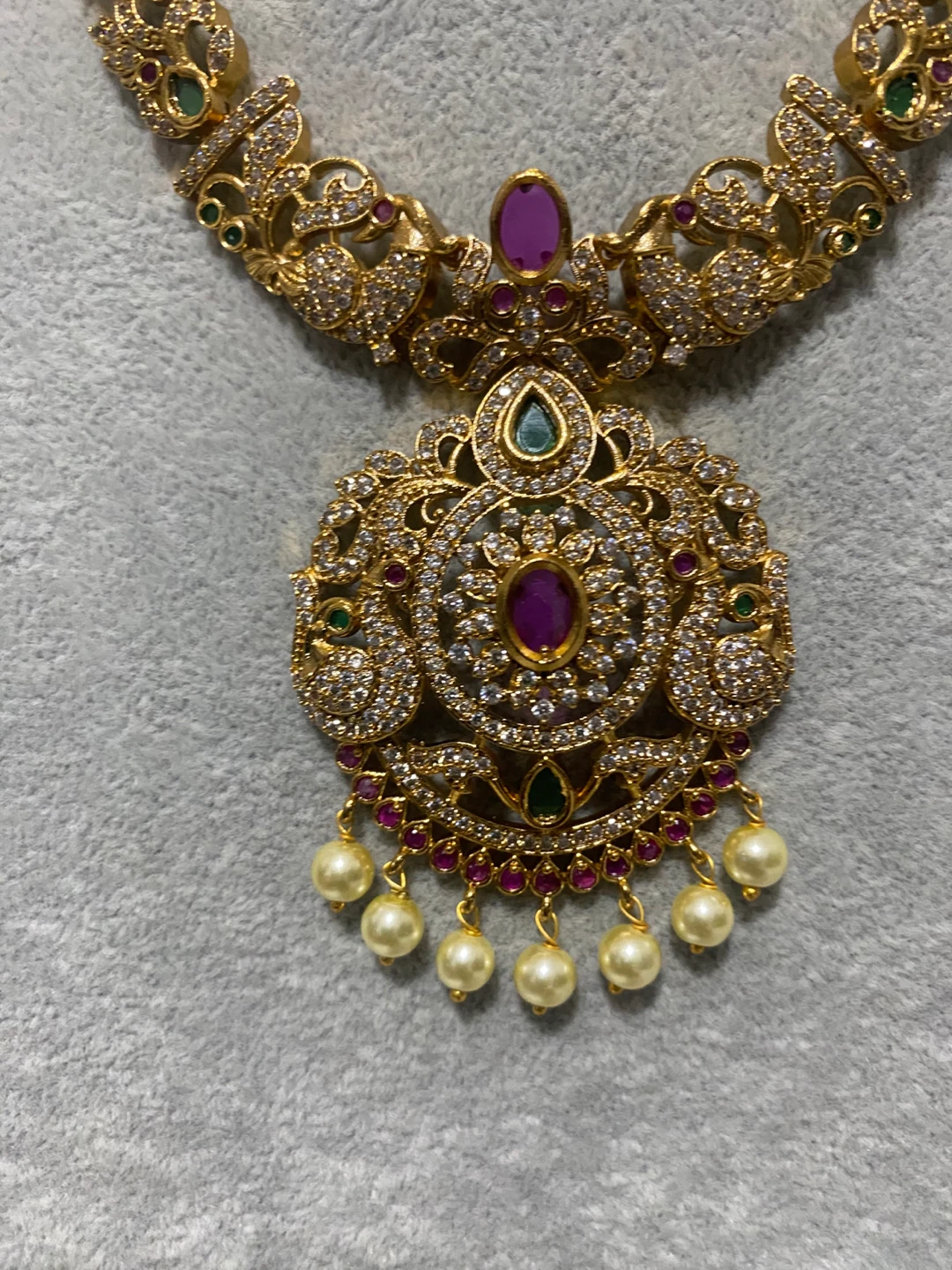 Gold plated necklace and earrings set - photo 5