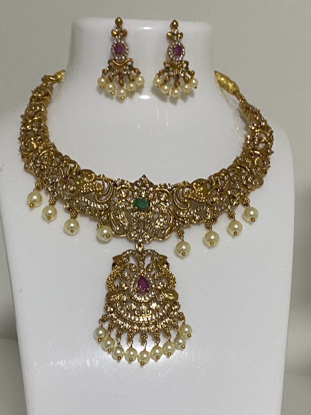 Gold-toned Necklace & Earring Set - photo 3