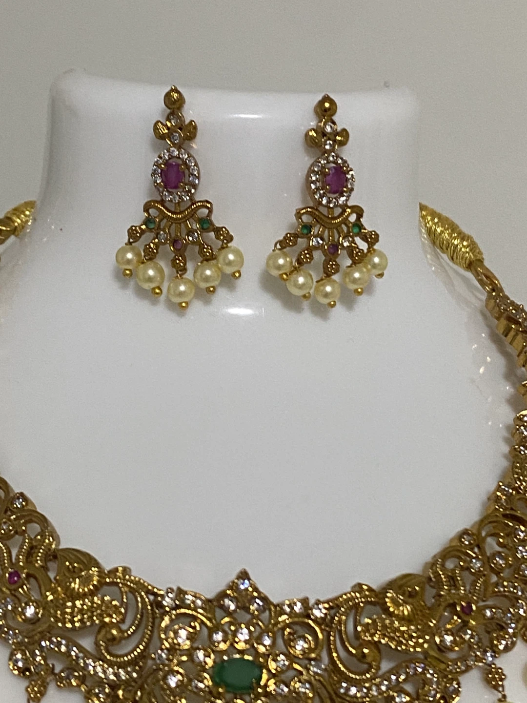 Gold-toned Necklace & Earring Set - photo 2