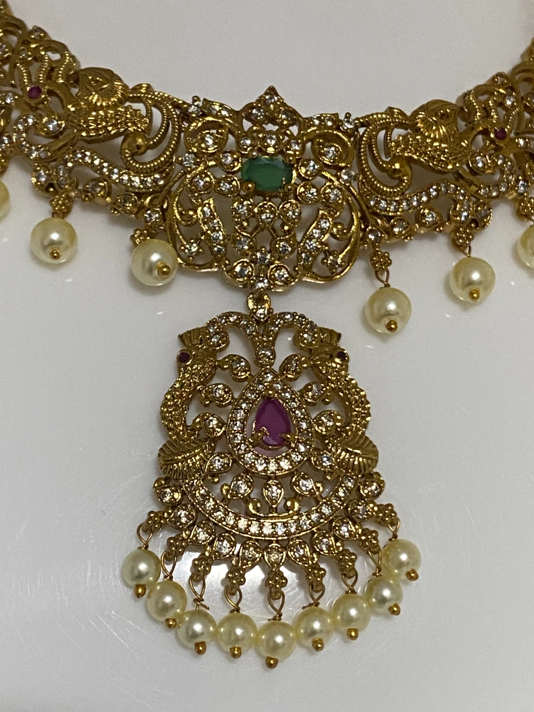 Gold-toned Necklace & Earring Set