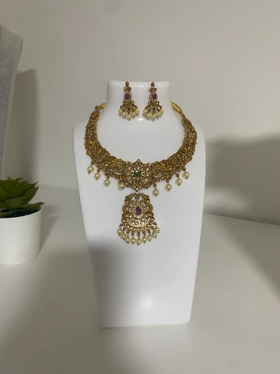 Gold-toned Necklace & Earring Set - photo 4