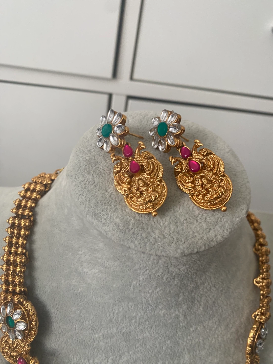 Gold Plated Necklace and Earring Set - photo 4