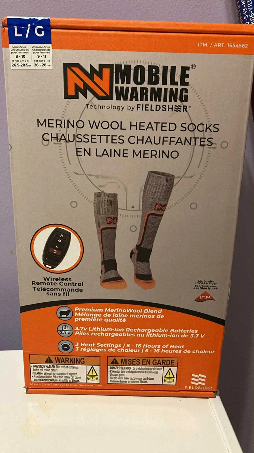 Mobile Warming Merino Wool Heated Socks thumbnail