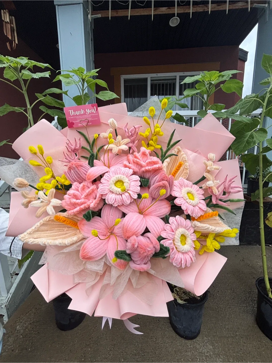 Pink Pipe Cleaner Flower Bouquets image indicator(3)