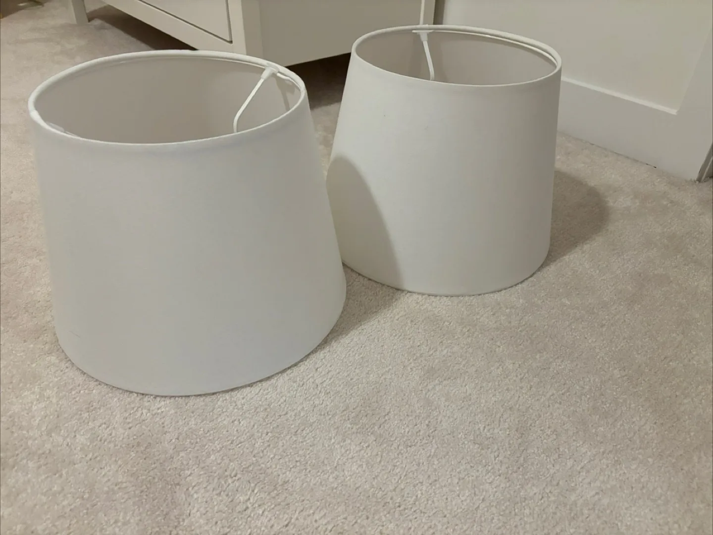 Pair of White Lamp Shades IKEA thumbnail