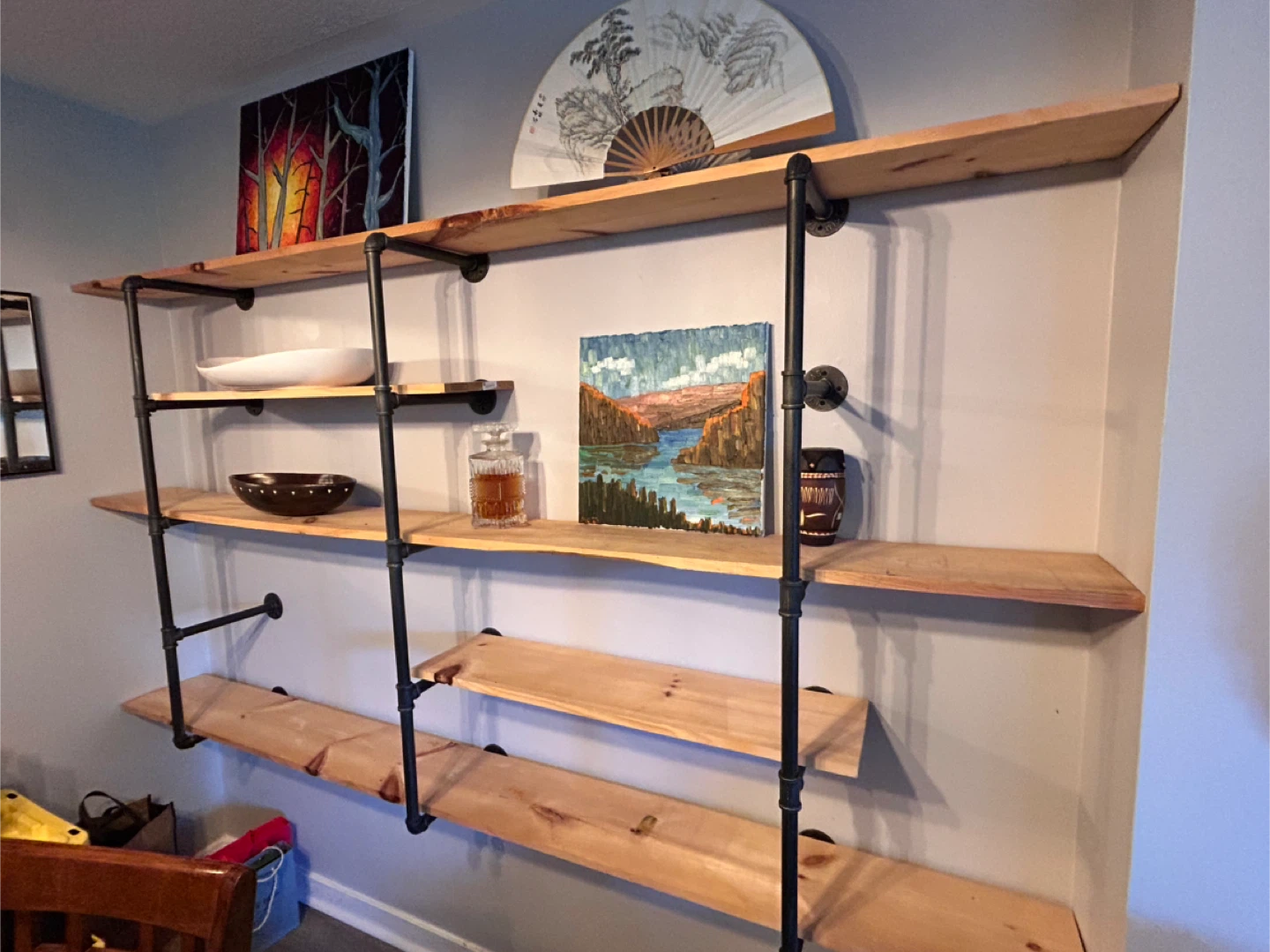 Industrial Style Pipe Shelving Unit