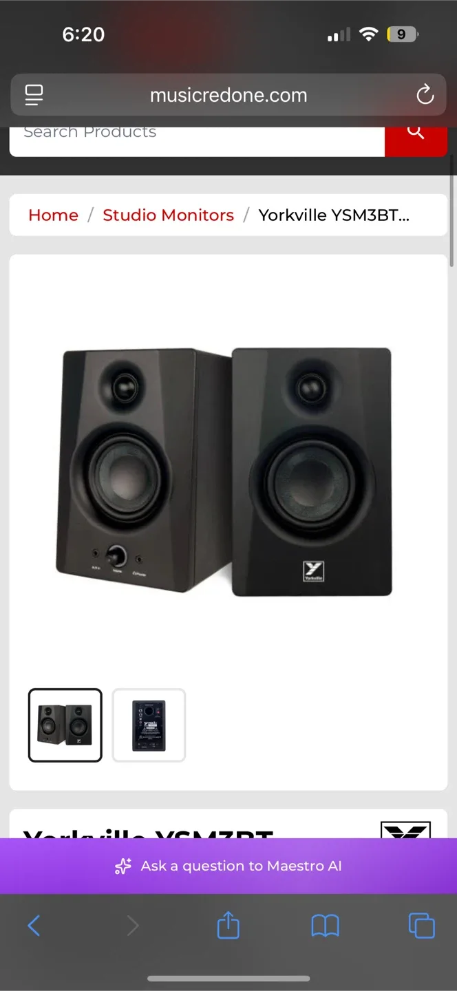 Yorkville YSM3BT Studio Monitors