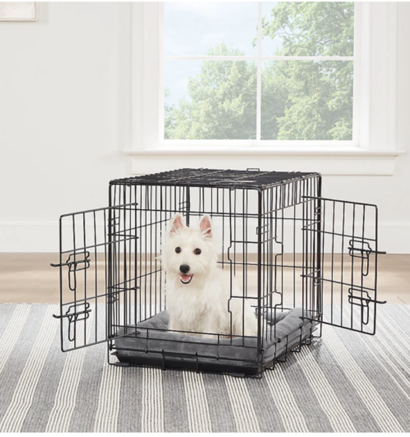 Top Paw Double Door Folding Wire Dog Crate