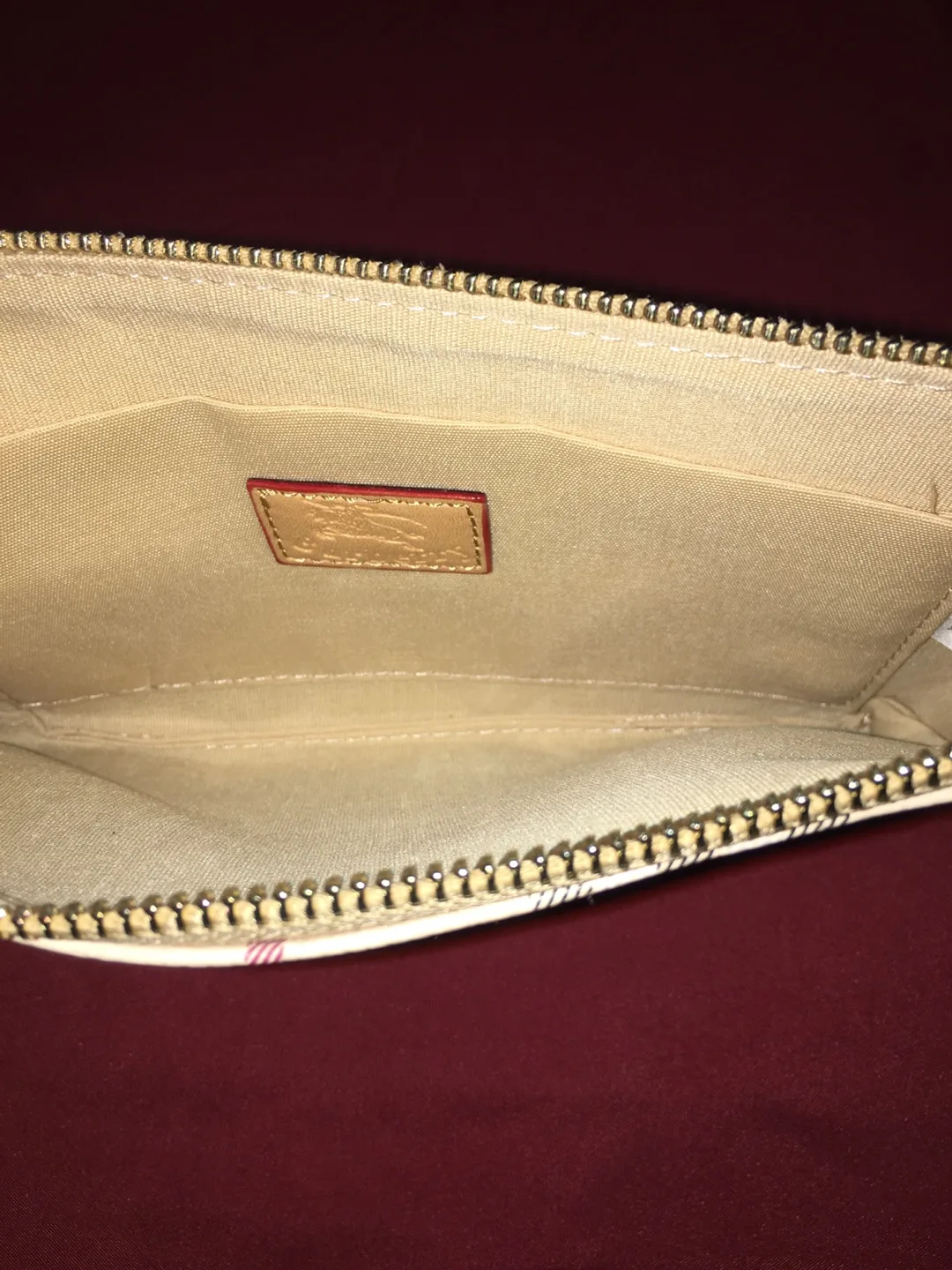 Burberry Plaid Wristlet with Coin Purse image indicator(2)