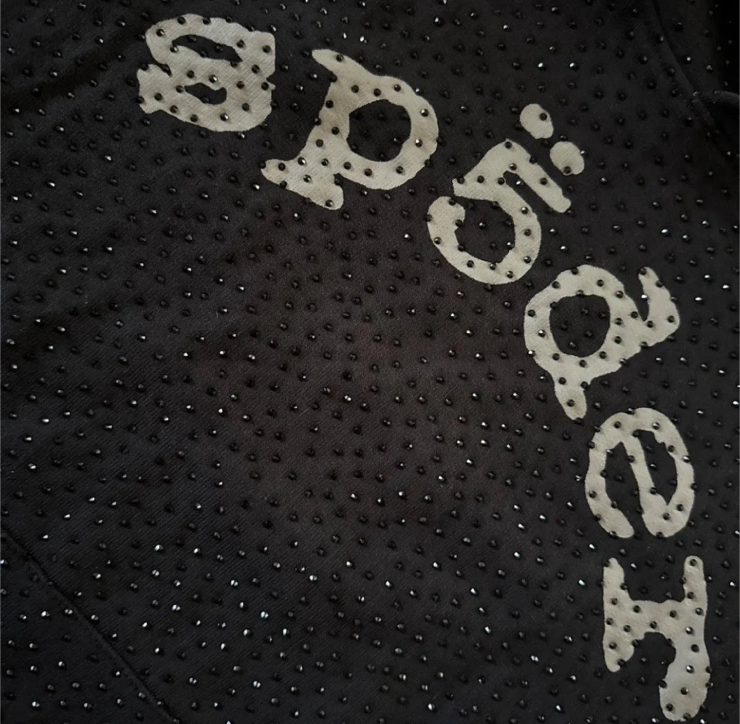 Sp5der VVS Black Rhinestone Logo Hoodie Men’s image indicator(2)