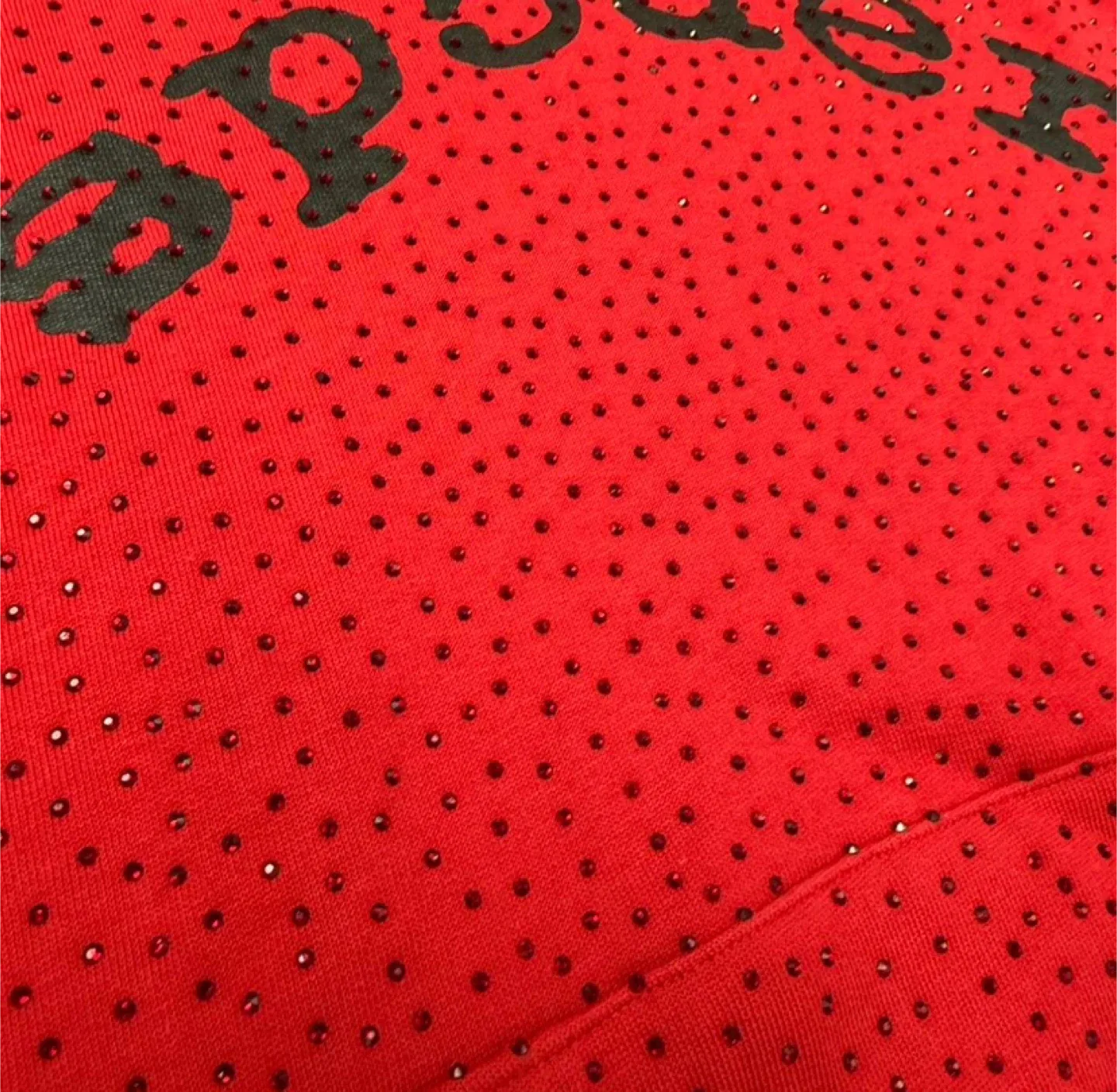 Sp5der Red VVS Rhinestone Hoodie - All Sizes image indicator(2)