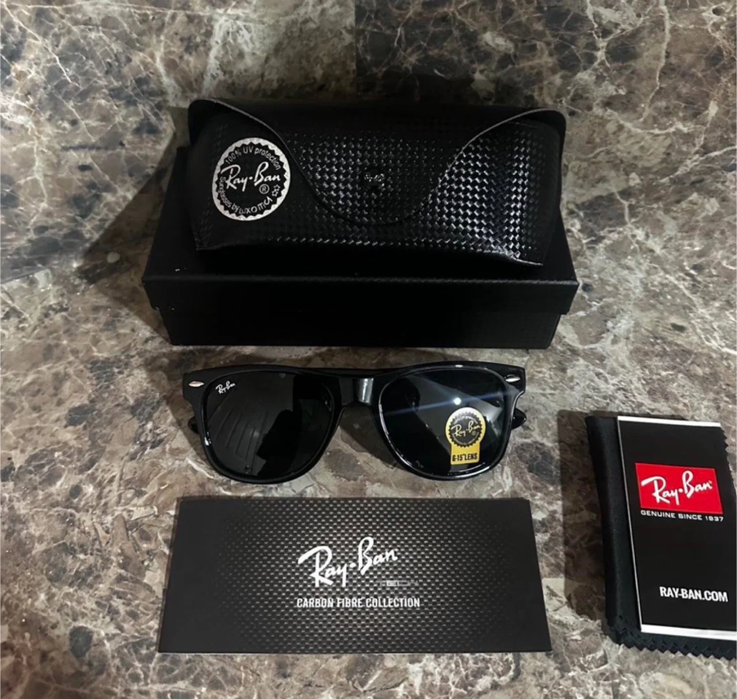 Ray-Ban Carbon Fibre Collection Black Wayfarer thumbnail
