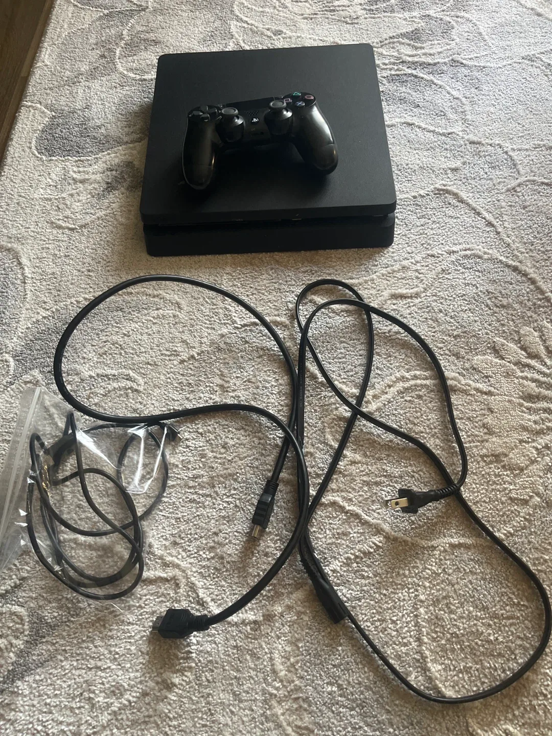 PlayStation 4 Slim Black Console with Controller image indicator(3)