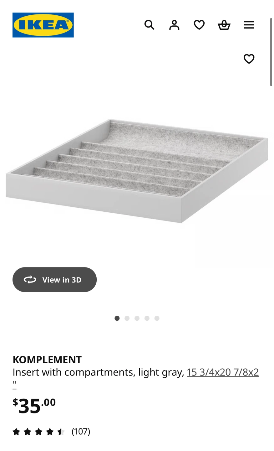 IKEA Komplement Insert with Compartments - photo 4