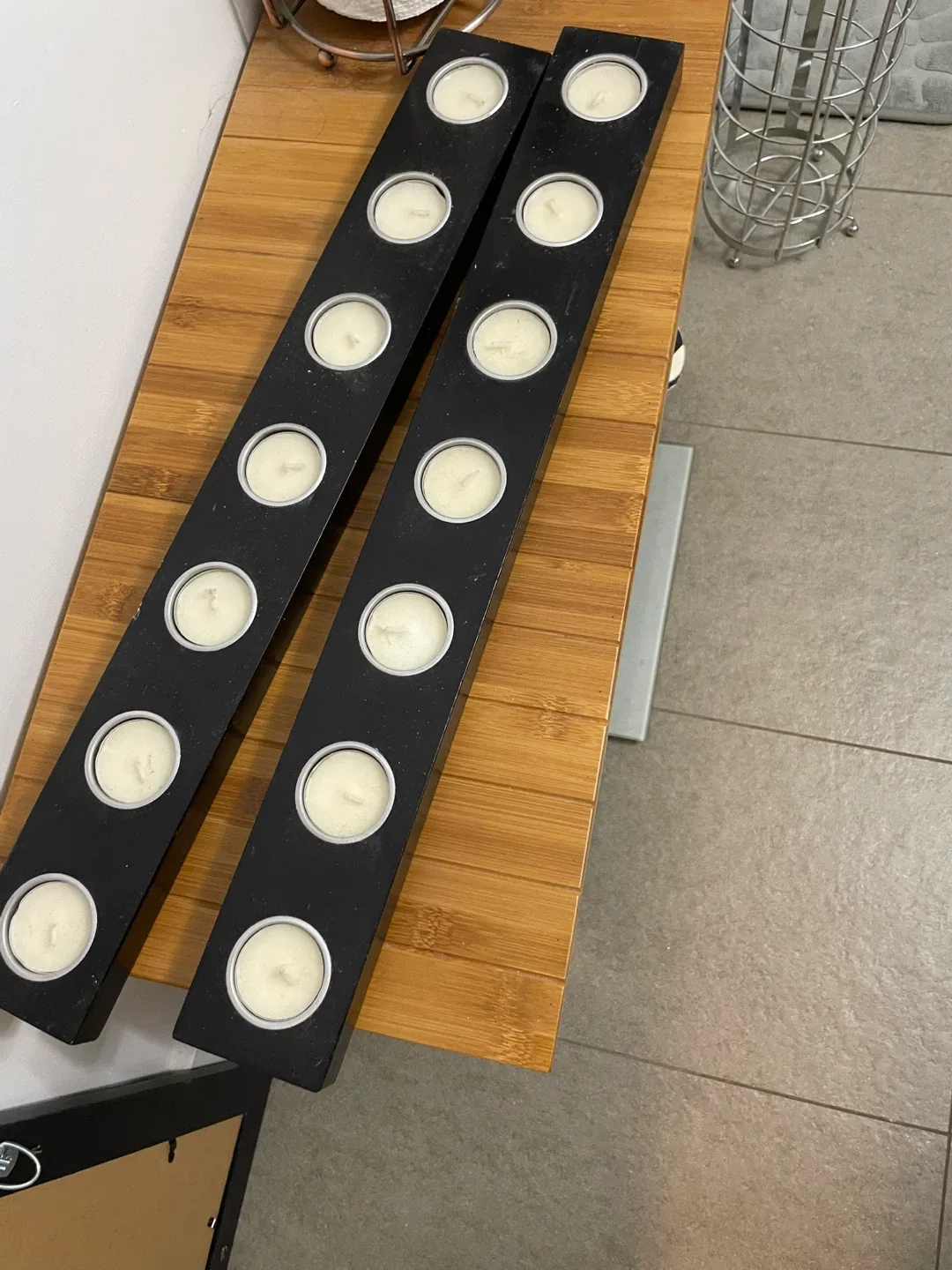 Black Tea Light Candle Holders (Set of 2) thumbnail
