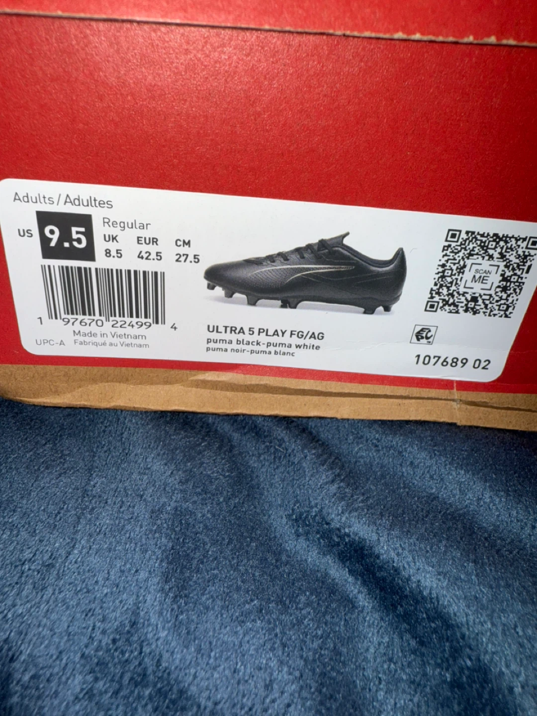Puma Ultra 5 Play FG/AG Soccer Cleats - US 9.5