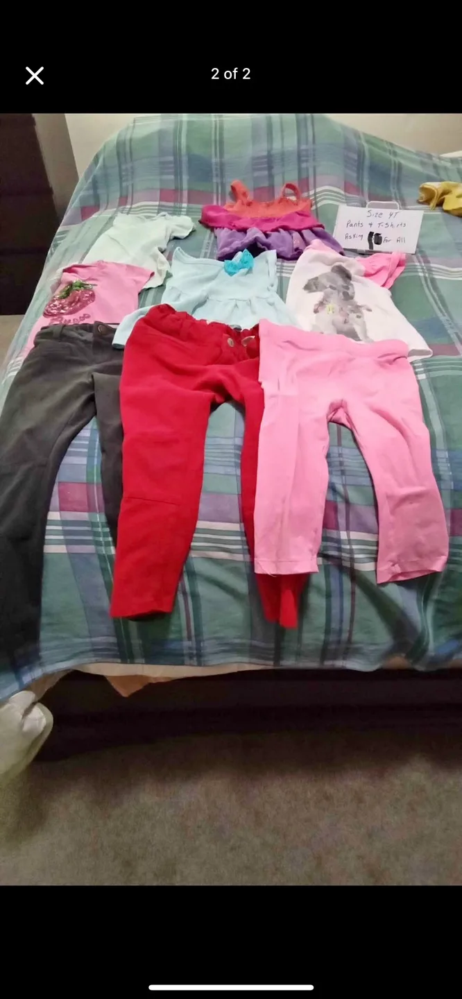 Girls Size 4T Clothing Lot - Pants & T-Shirts thumbnail