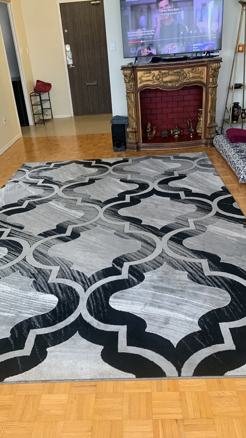Area Rug - Black, Grey, and White thumbnail
