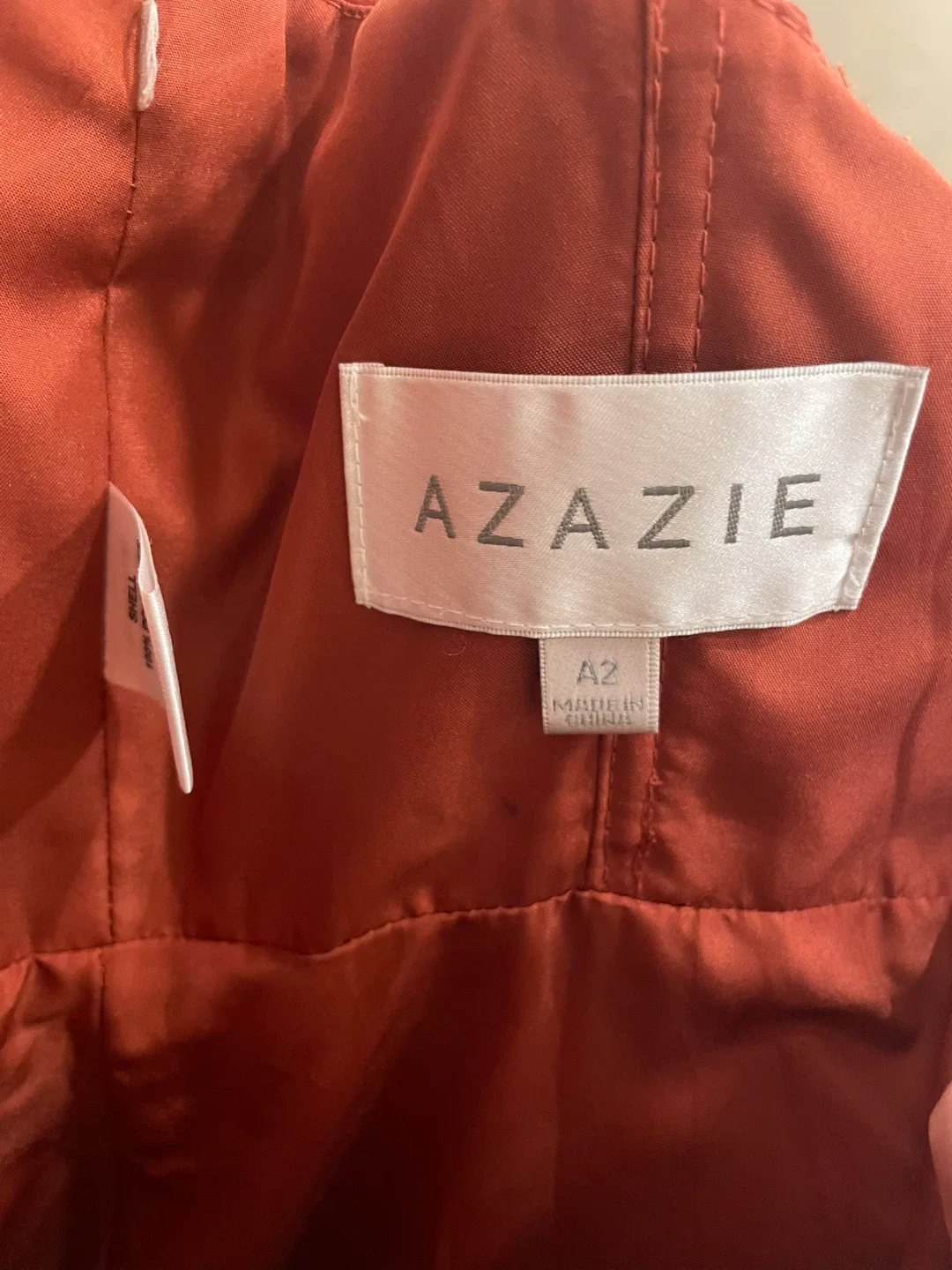 Azazie Chanel Terracotta A-Line Chiffon Dress - Size A2 image indicator(5)