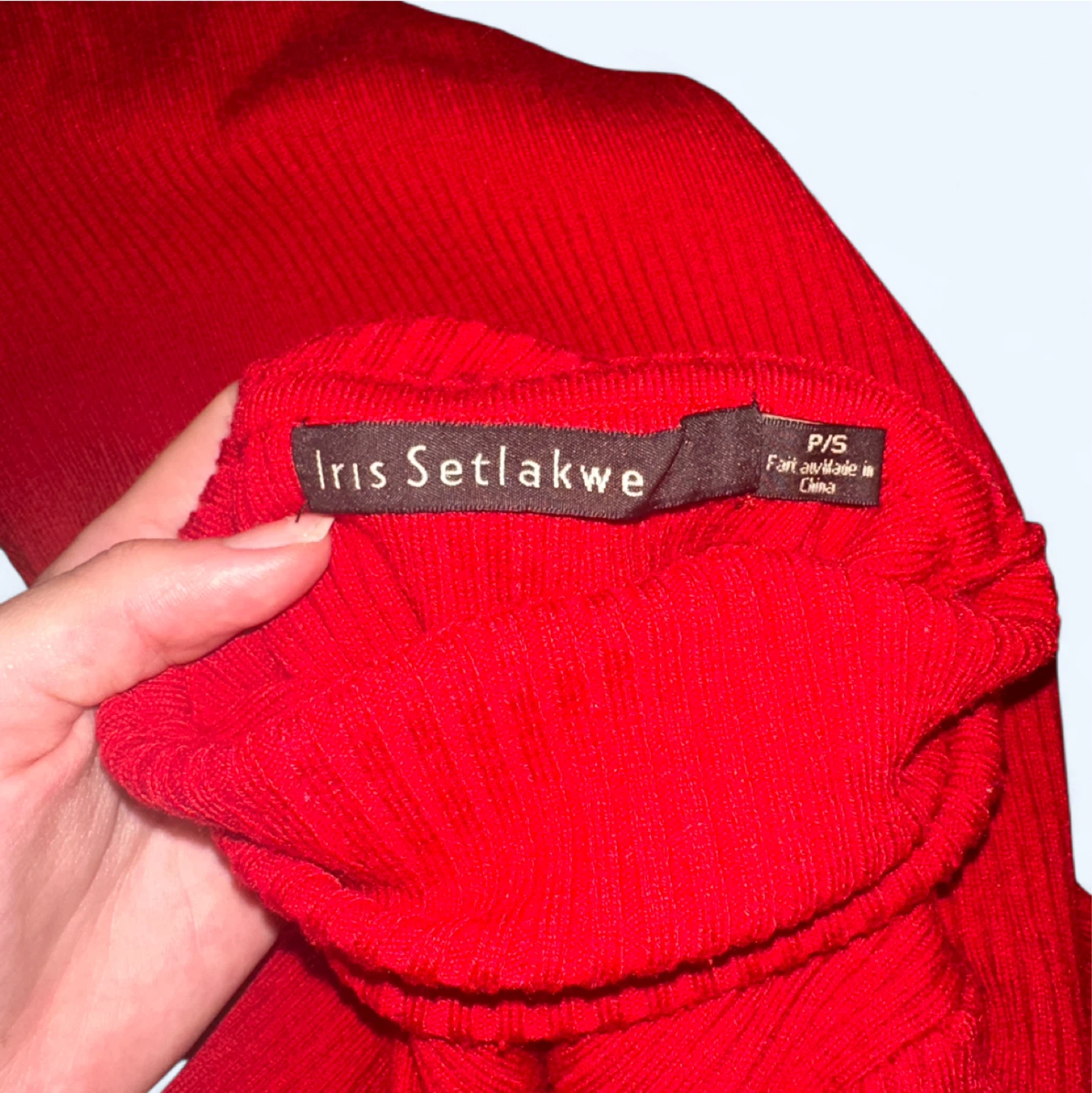 Iris Setlakwe Red Turtleneck - Size P/S - photo 4