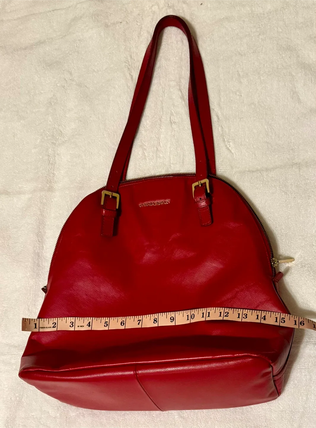 Cynthia Rowley Red Leather Dome Satchel Bag image indicator(4)