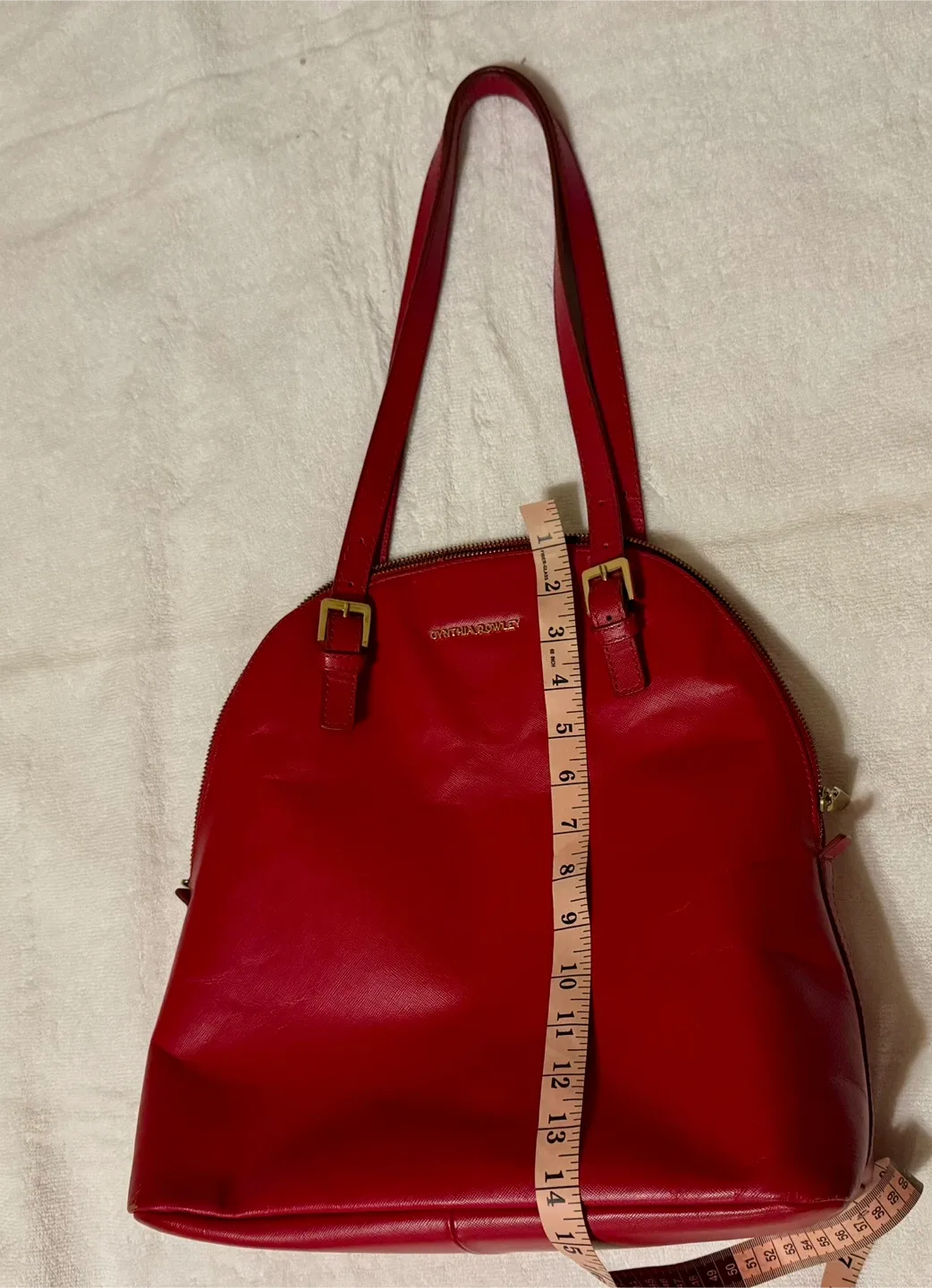 Cynthia Rowley Red Leather Dome Satchel Bag image indicator(3)