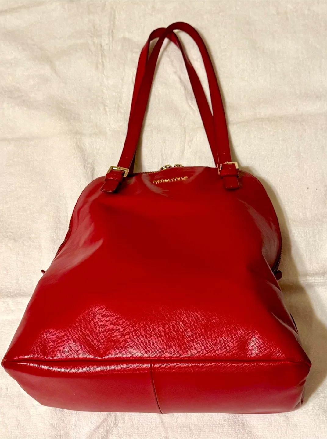 Cynthia Rowley Red Leather Dome Satchel Bag image indicator(6)