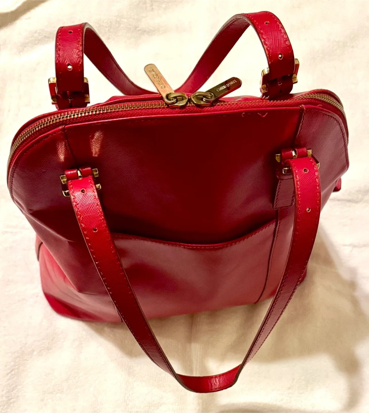 Cynthia Rowley Red Leather Dome Satchel Bag image indicator(7)