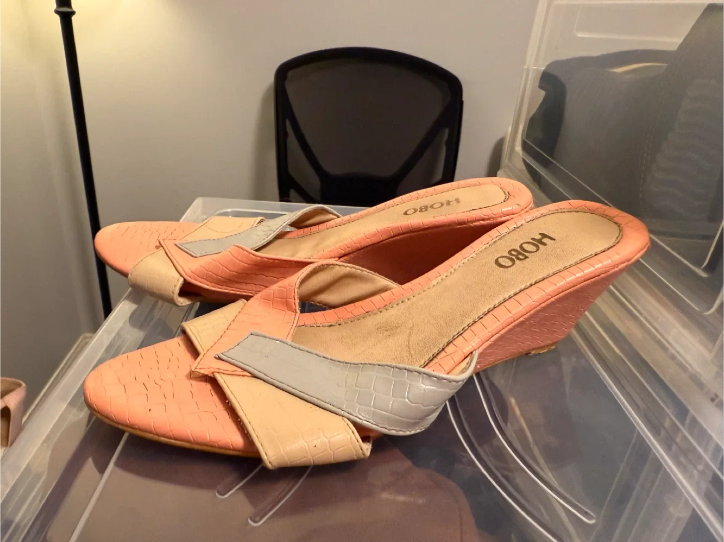 Hobo Coral Wedge Sandals - Size 6.5 or 7 image indicator(2)