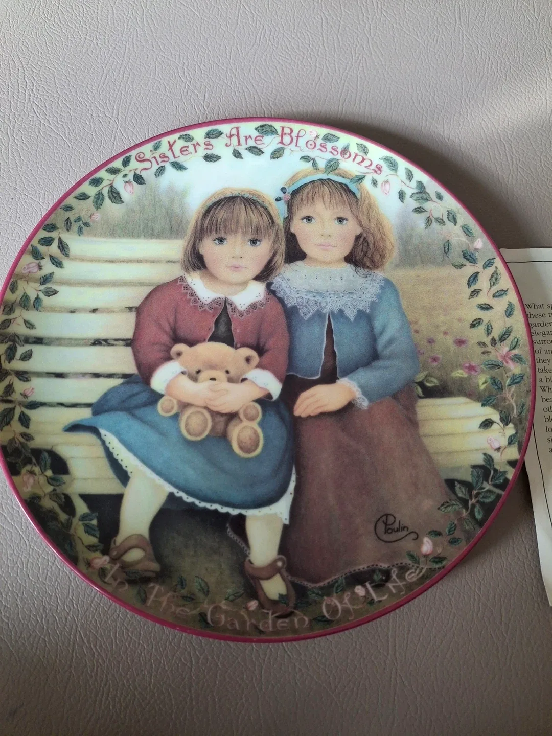 “Sisters Are Blossoms" decorative plate thumbnail