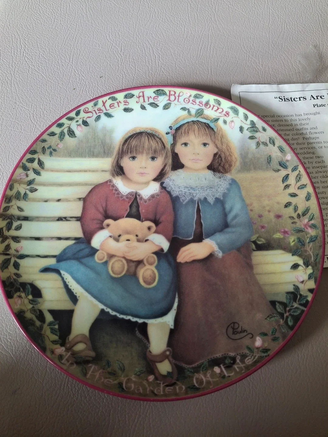 “Sisters Are Blossoms" decorative plate image indicator(3)
