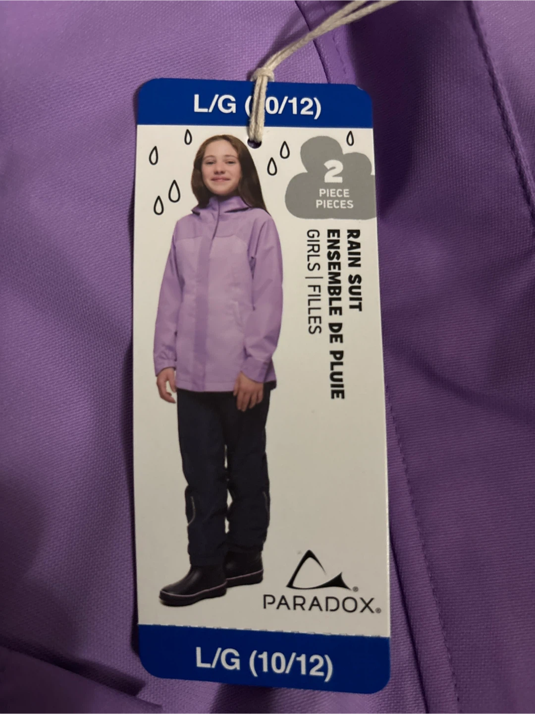 Paradox Girls' Rain Suit - Size L (10/12)